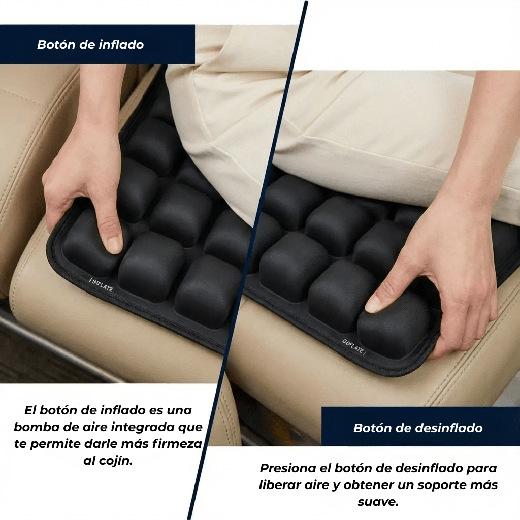 Cojín de Aire Ergonómico 3D - Alivio Instantáneo para Coxis y Espalda